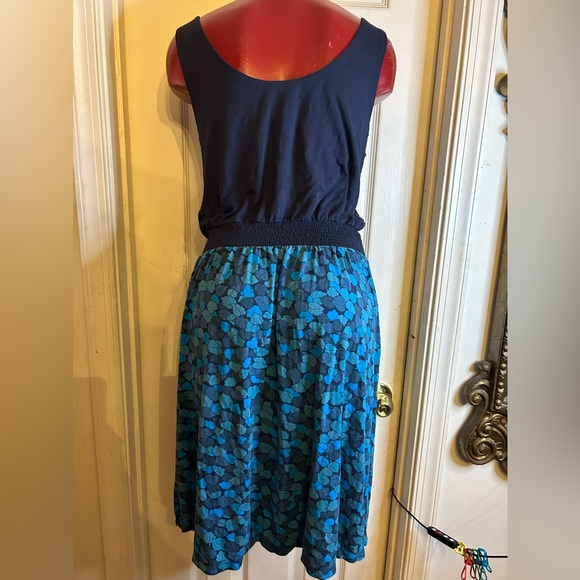 RARE Anthropologie Pendulum Dress RicRac Corsage Leaf Print Wiggle M Medium - Picture 4 of 8